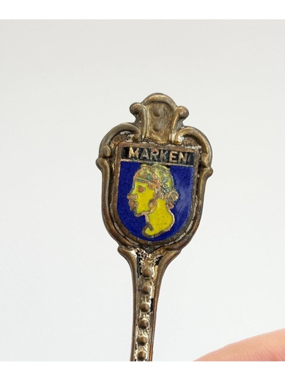 Enameled Marken, Netherlands Silver Plated Rare Vintage Little Collectible Spoon